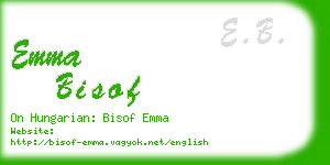 emma bisof business card